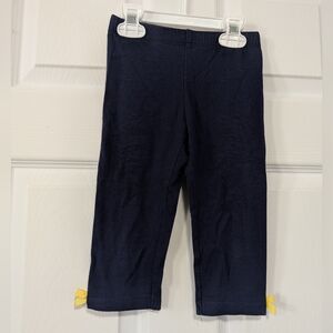 Rare Editions Navy Blue Leggings with Yellow Accents Size 4T